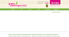 Desktop Screenshot of greencleaningseattle.com